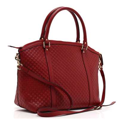 Gucci Soft Microguccissima Large Dome Satchel Red 3 of 11