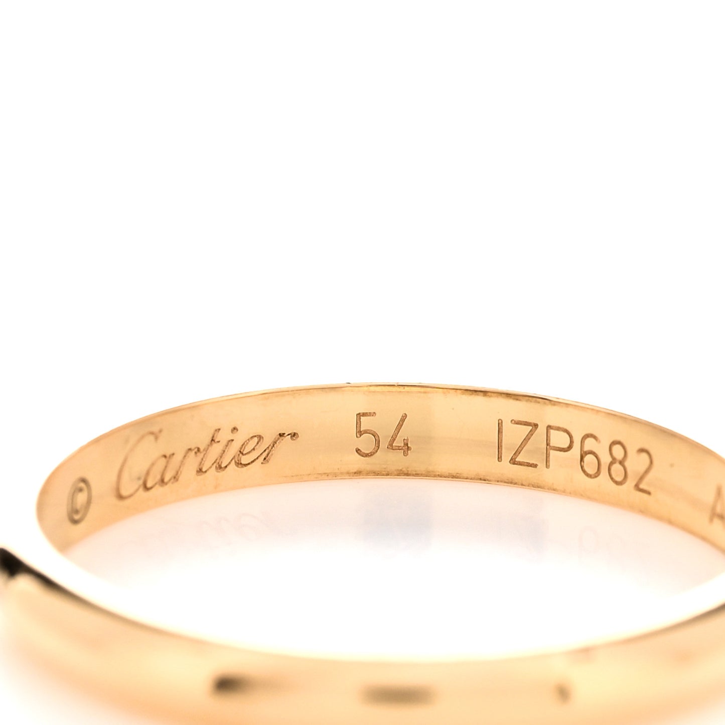 18K Yellow Gold 2.5mm 1895 Wedding Band Ring 54 6.75