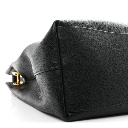 Prada Vitello Phenix Embossed Logo Hobo Black 9 of 10