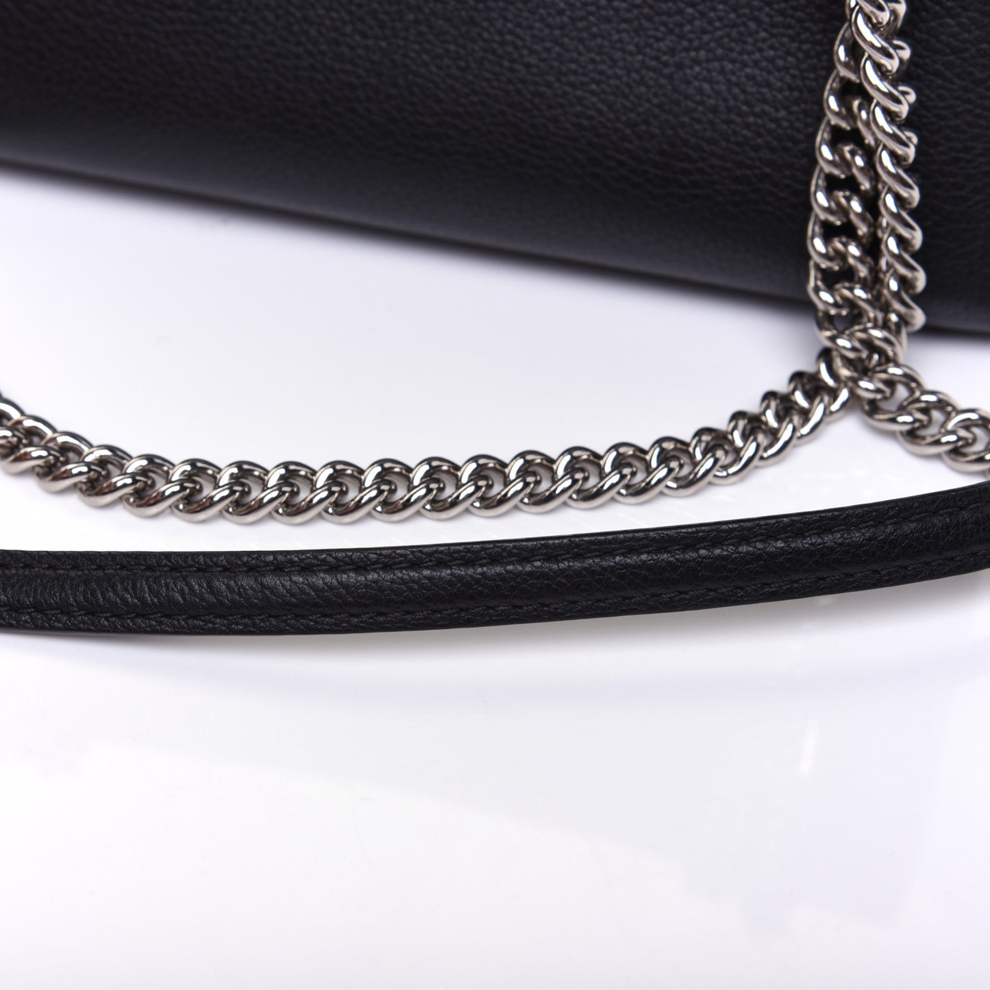 Soft Calfskin My Lockme Chain Bag BB Black