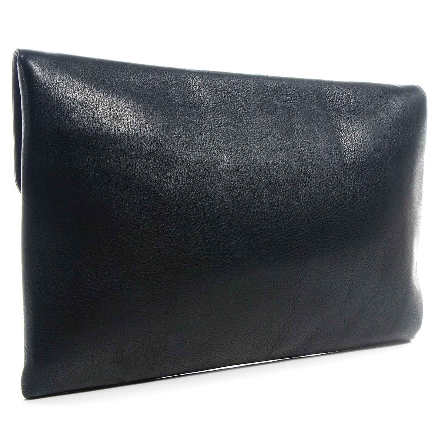 Grained Calfskin Antigona Envelope Clutch Black