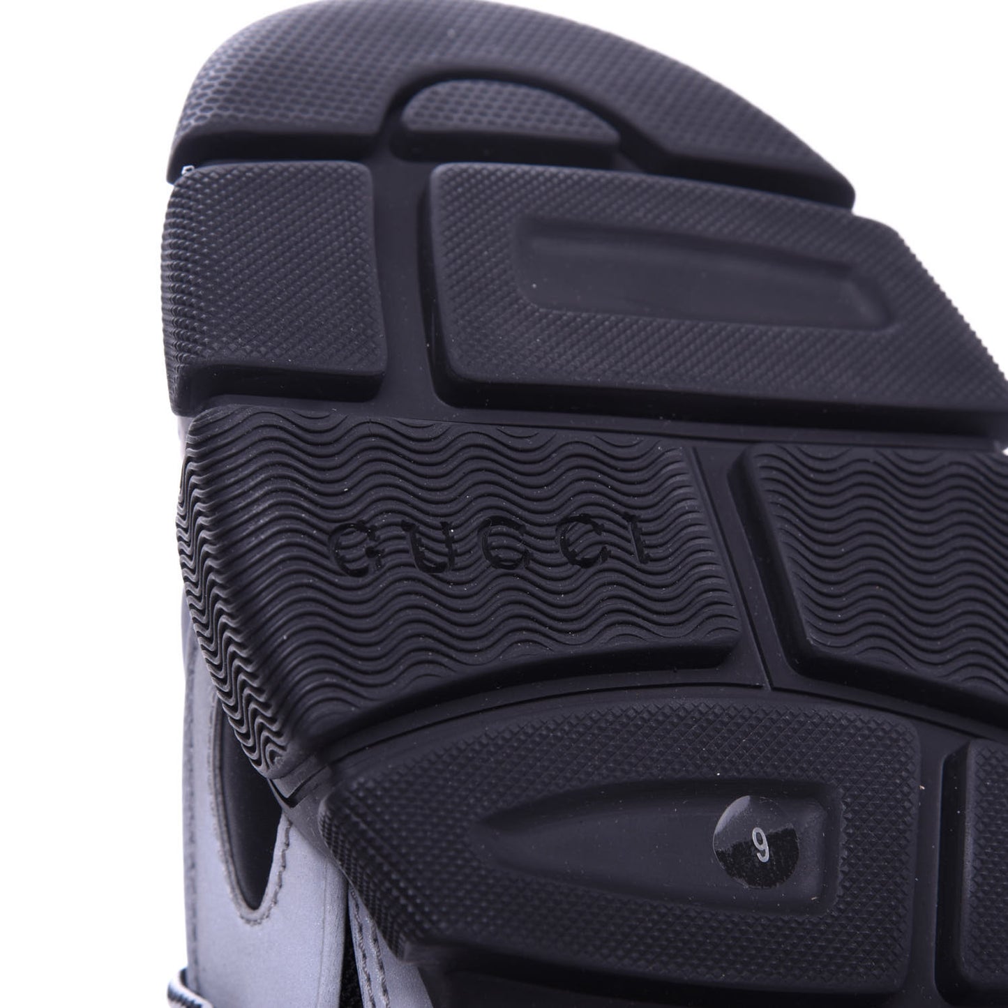 X SEGA Mesh Technical Canvas Calfskin Reflective Mens Flashtrek Sneakers 9 Silver Black