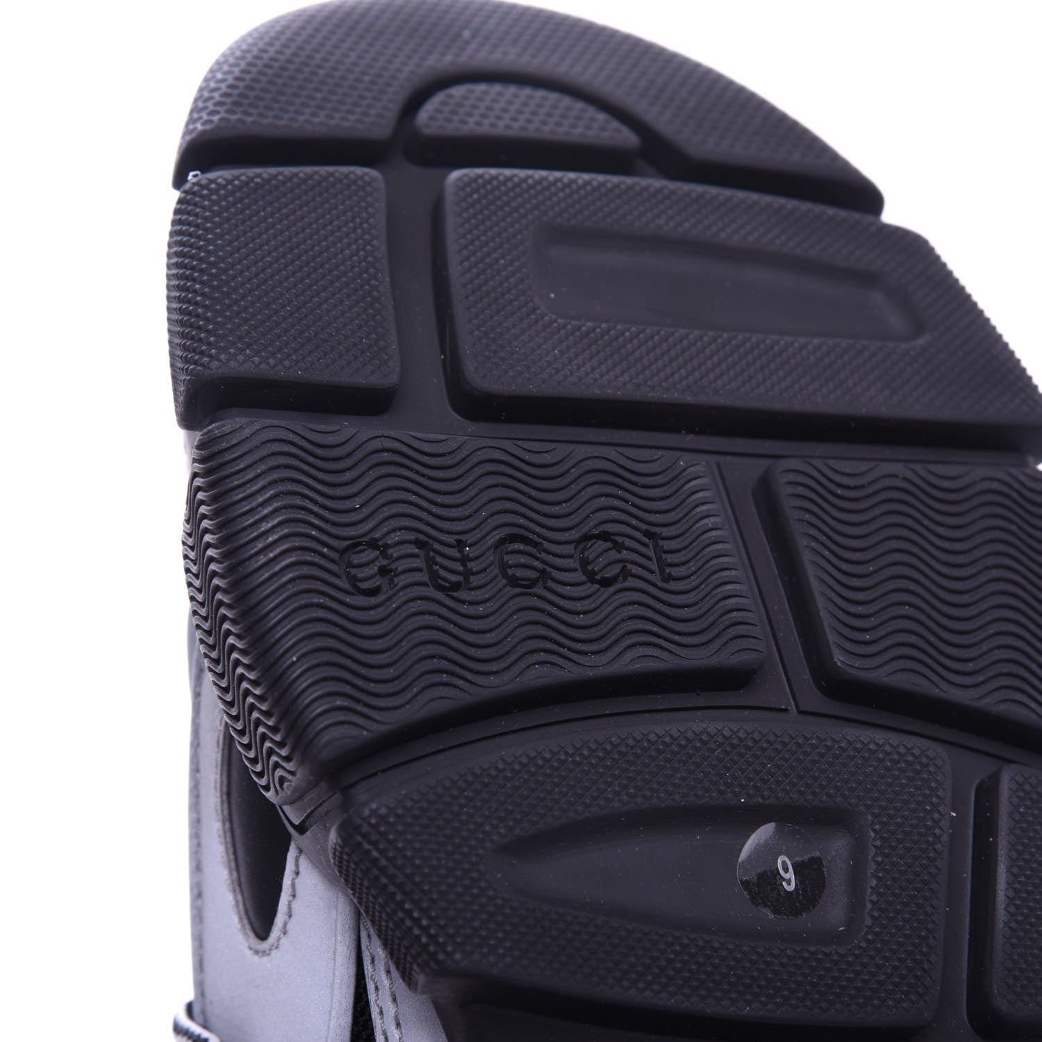 Gucci X SEGA Mesh Technical Canvas Calfskin Reflective Mens Flashtrek Sneakers 9 Silver Black 7 of 8