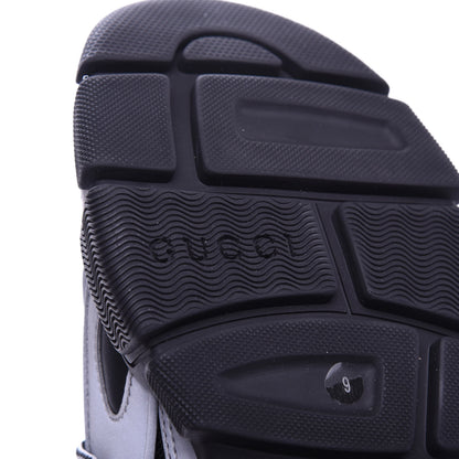 Gucci X SEGA Mesh Technical Canvas Calfskin Reflective Mens Flashtrek Sneakers 9 Silver Black 7 of 8