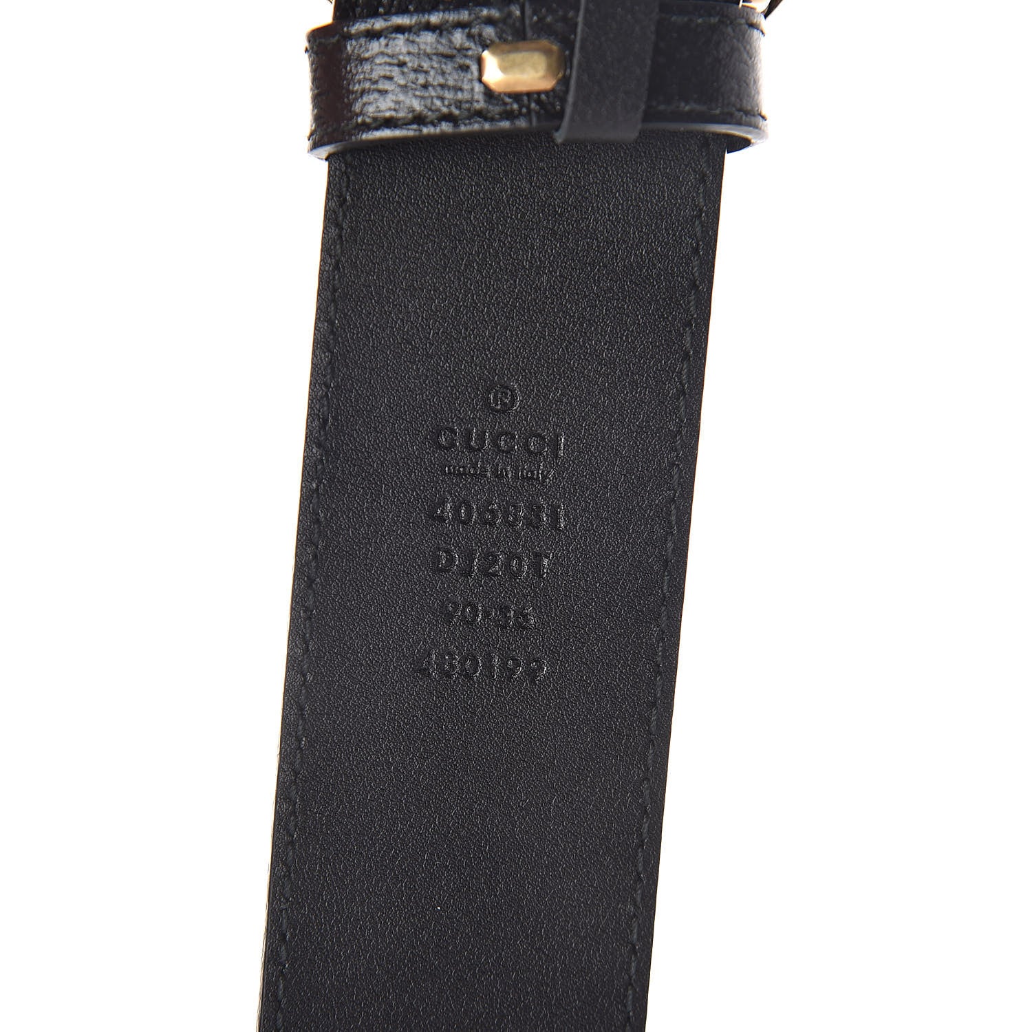 Gucci Textured Calfskin Double G 40mm Belt 90 36 Black 4 of 6