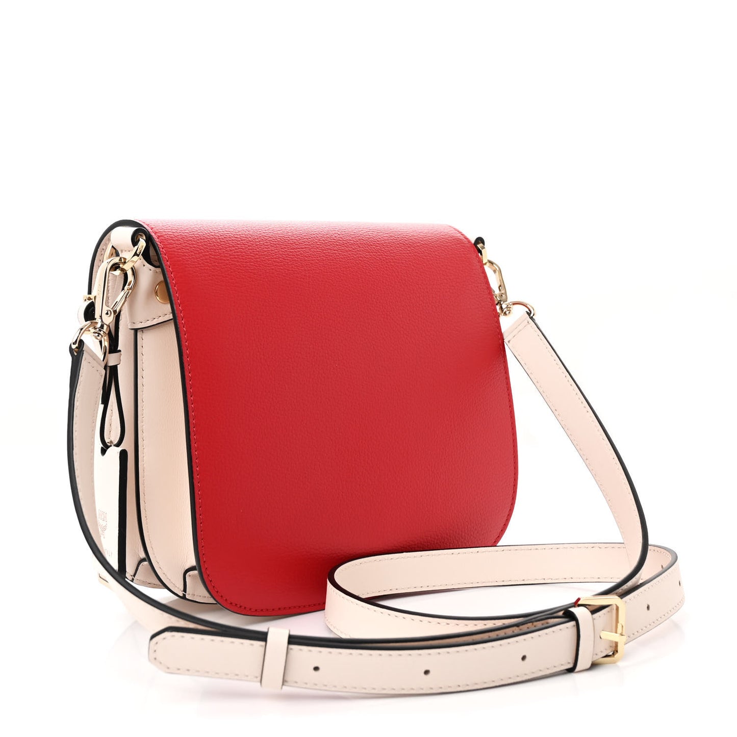 Visetos Calfskin Small Patricia Crossbody Bag Cognac Ruby Red