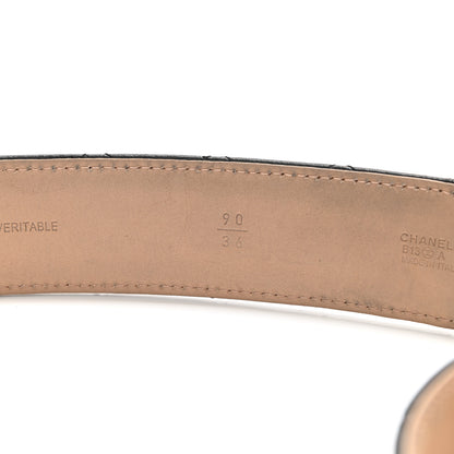 Chanel Lambskin Quilted CC Belt 90 36 Black 5 of 8