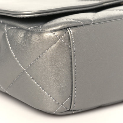 Chanel Metallic Lambskin Quilted Timeless CC Flap Silver 7 of 9