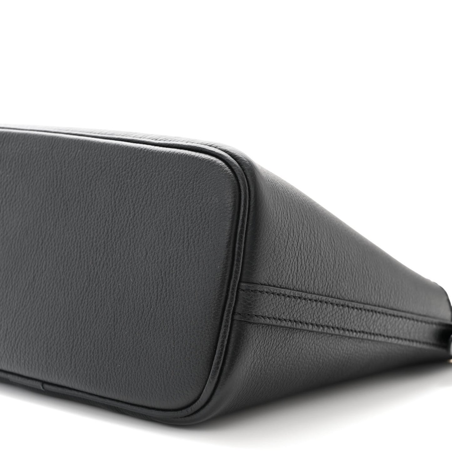 Calfskin Lock and Walk Bucket Black