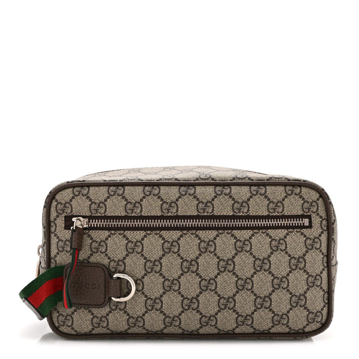 Gucci GG Supreme Medium Toiletry Case Beige Dark Brown 1 of 10