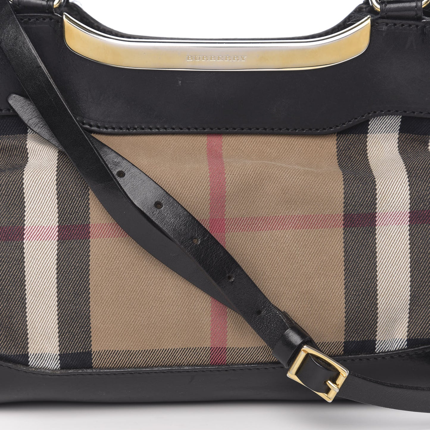Canvas House Check Tote Black