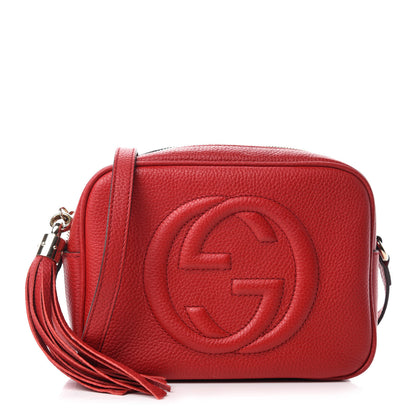 Gucci Pebbled Calfskin Small Soho Disco Bag Tabasco Red 1 of 11