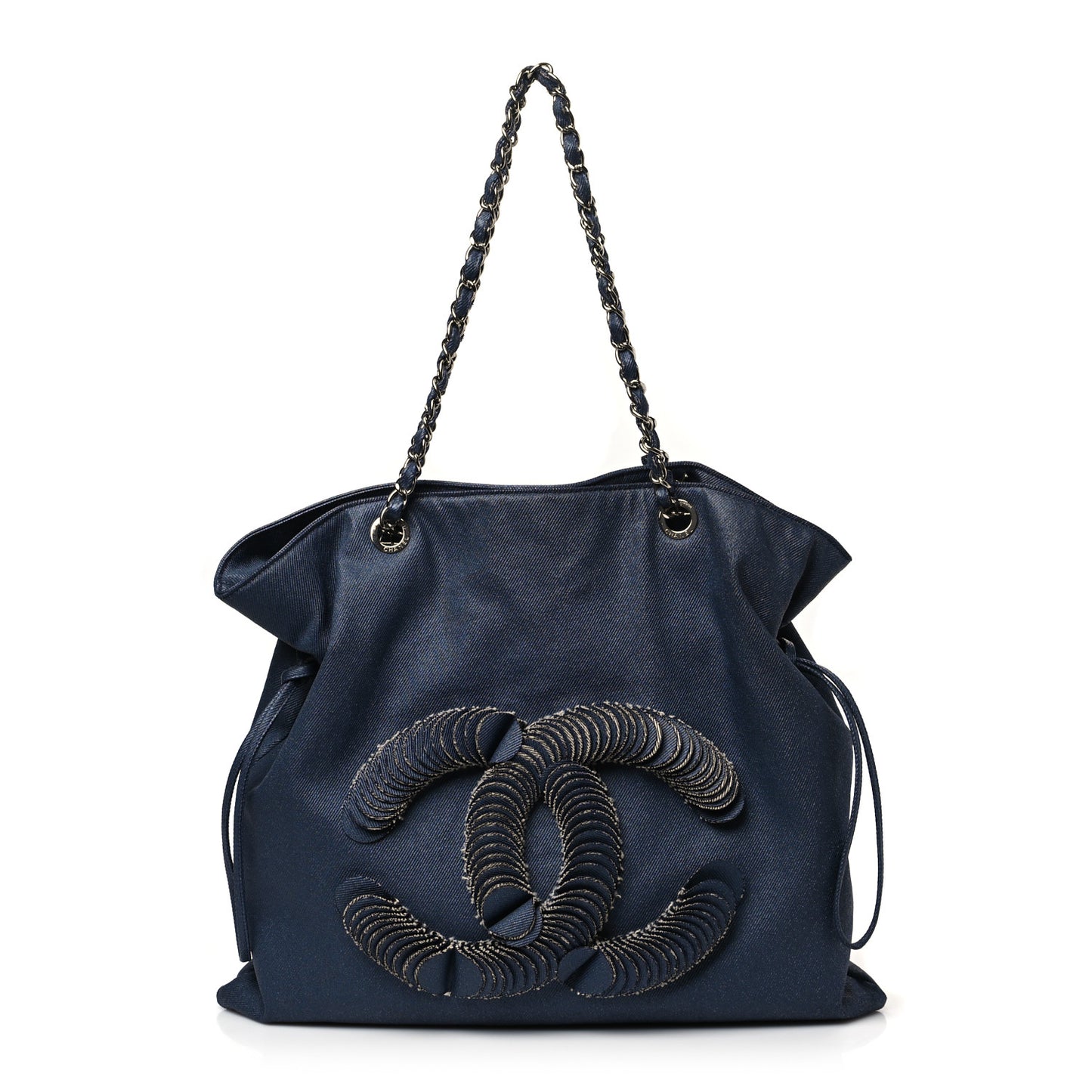 Denim Small CC Discus Tote Blue