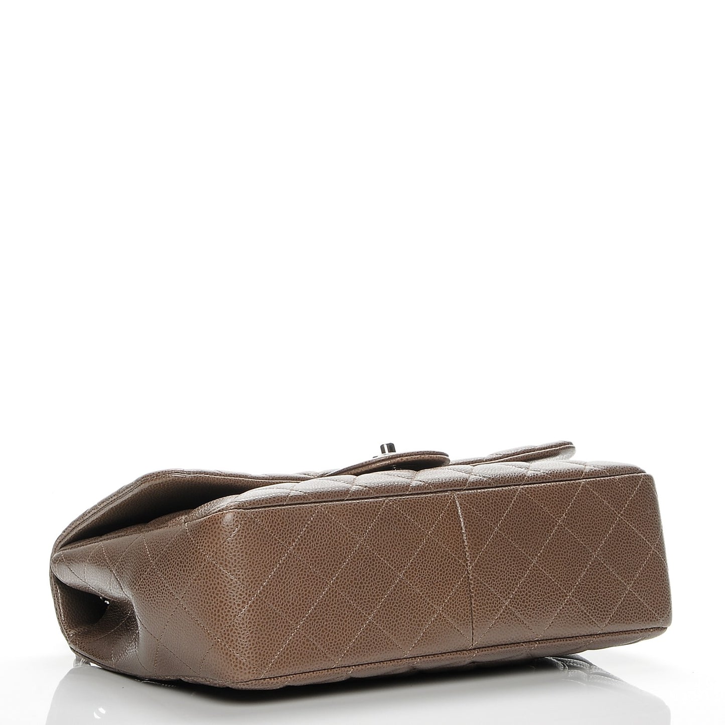 Caviar Quilted Jumbo Single Flap Brown