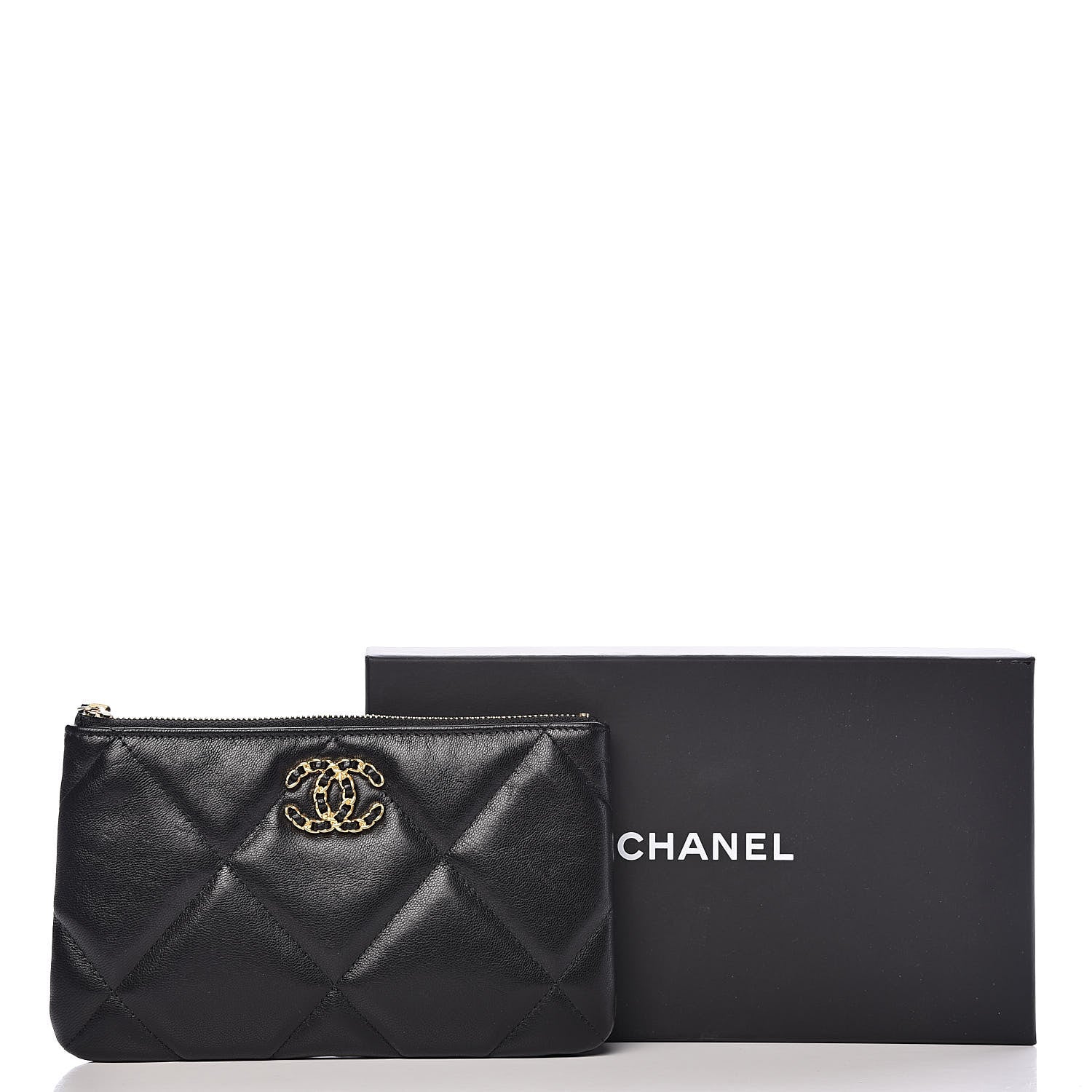 Chanel Goatskin Quilted 19 Cosmetic Case Black 8 of 8