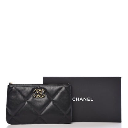 Chanel Goatskin Quilted 19 Cosmetic Case Black 8 of 8