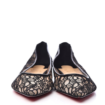 Christian Louboutin Kid Rete Lace Follies Ballerina Flat 41.5 Black 2 of 8