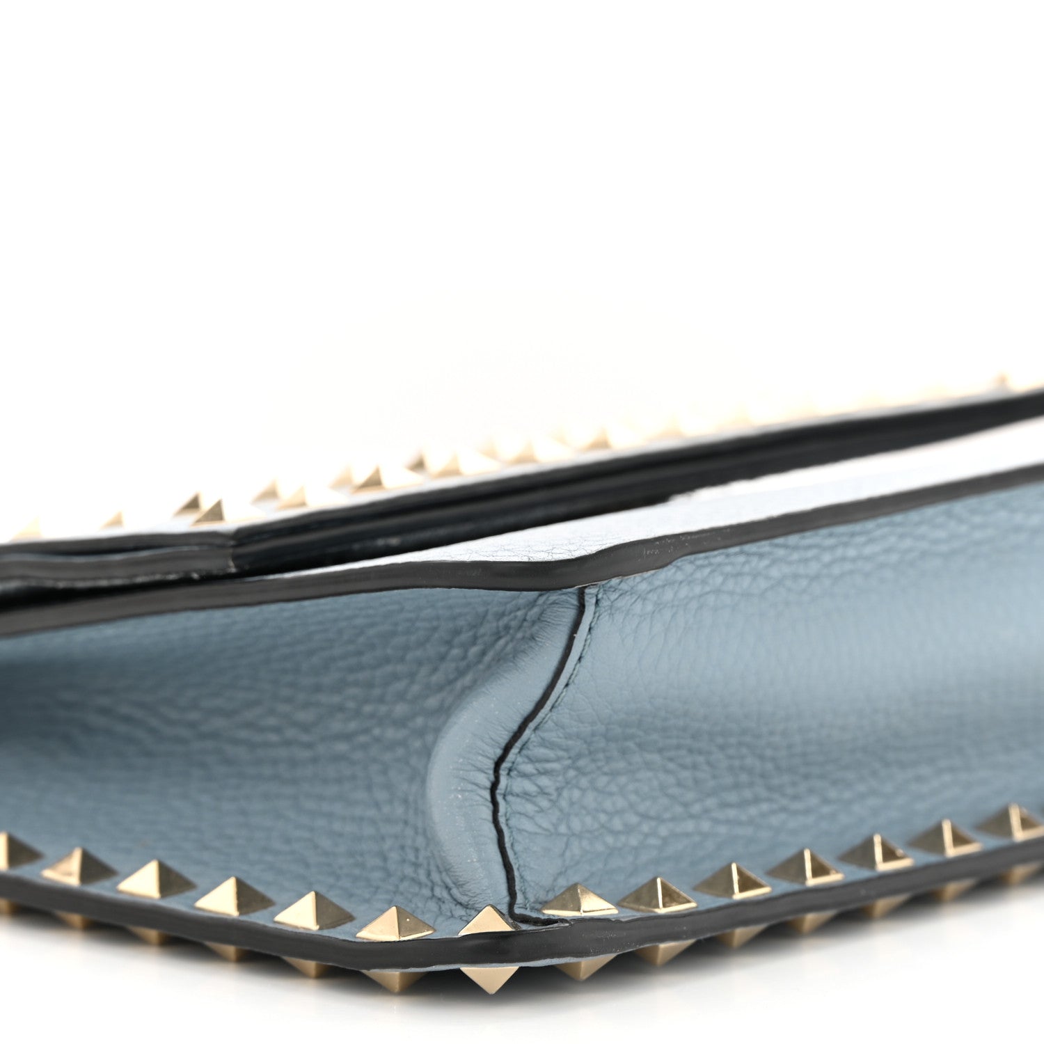 Valentino Garavani Grained Calfskin Small Rockstud Flap Crossbody Bag Niagara 8 of 12