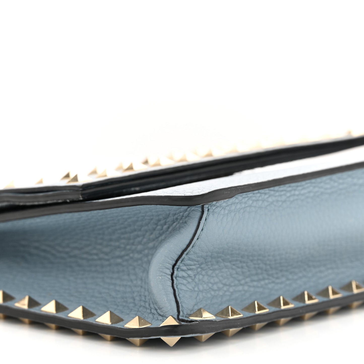Grained Calfskin Small Rockstud Flap Crossbody Bag Niagara