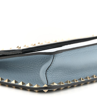 Valentino Garavani Grained Calfskin Small Rockstud Flap Crossbody Bag Niagara 8 of 12