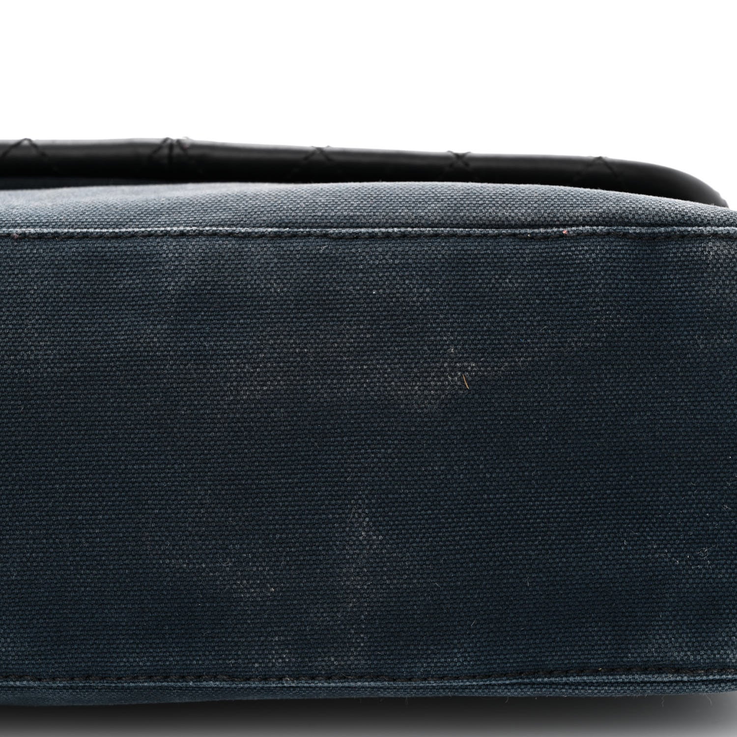 Chanel Canvas Lambskin Mademoiselle Lock Flap Navy White 13 of 16