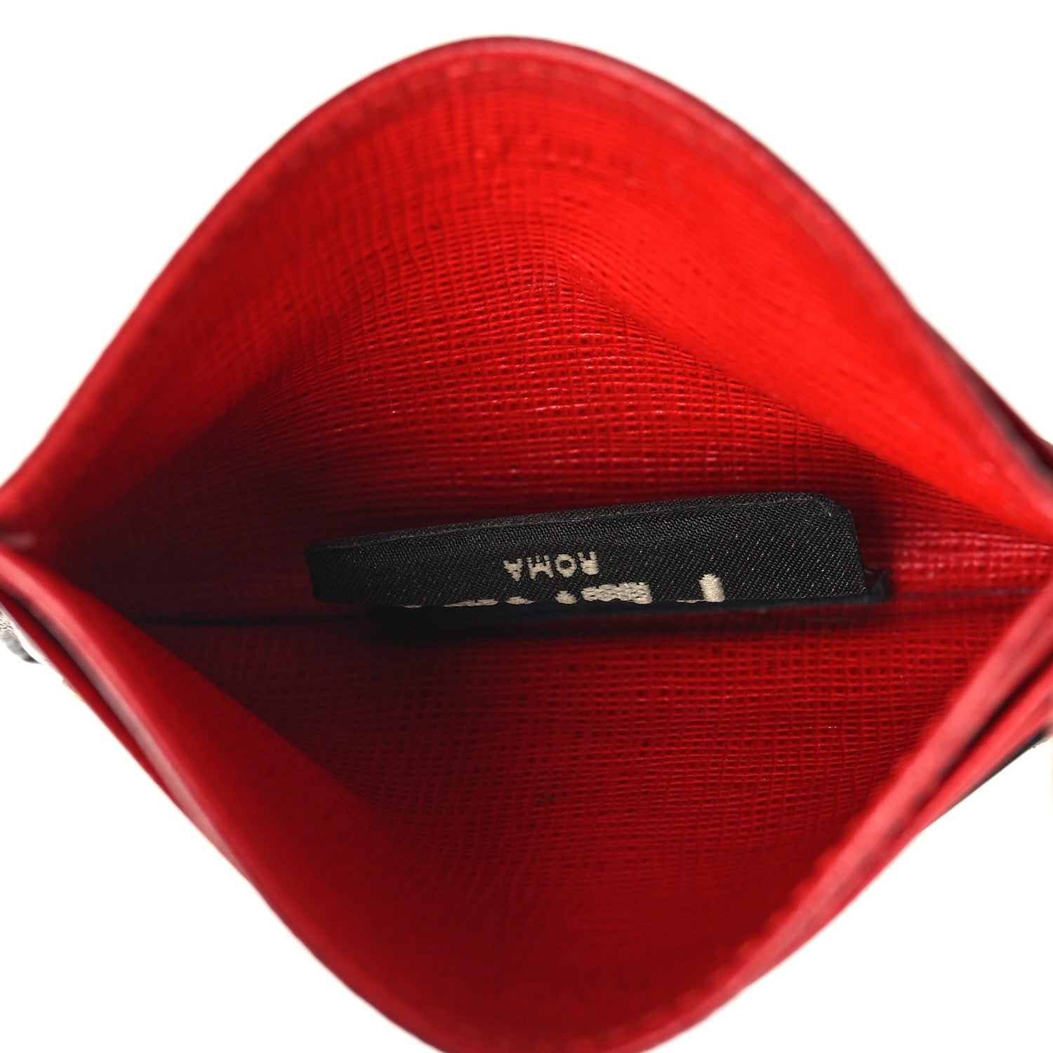 Fendi Vitello Elite Monster Eyes Inlay Card Holder Black Giallo Rosso 5 of 12