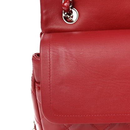 Chanel Patent Quilted Jumbo Double Flap Red 13 of 17