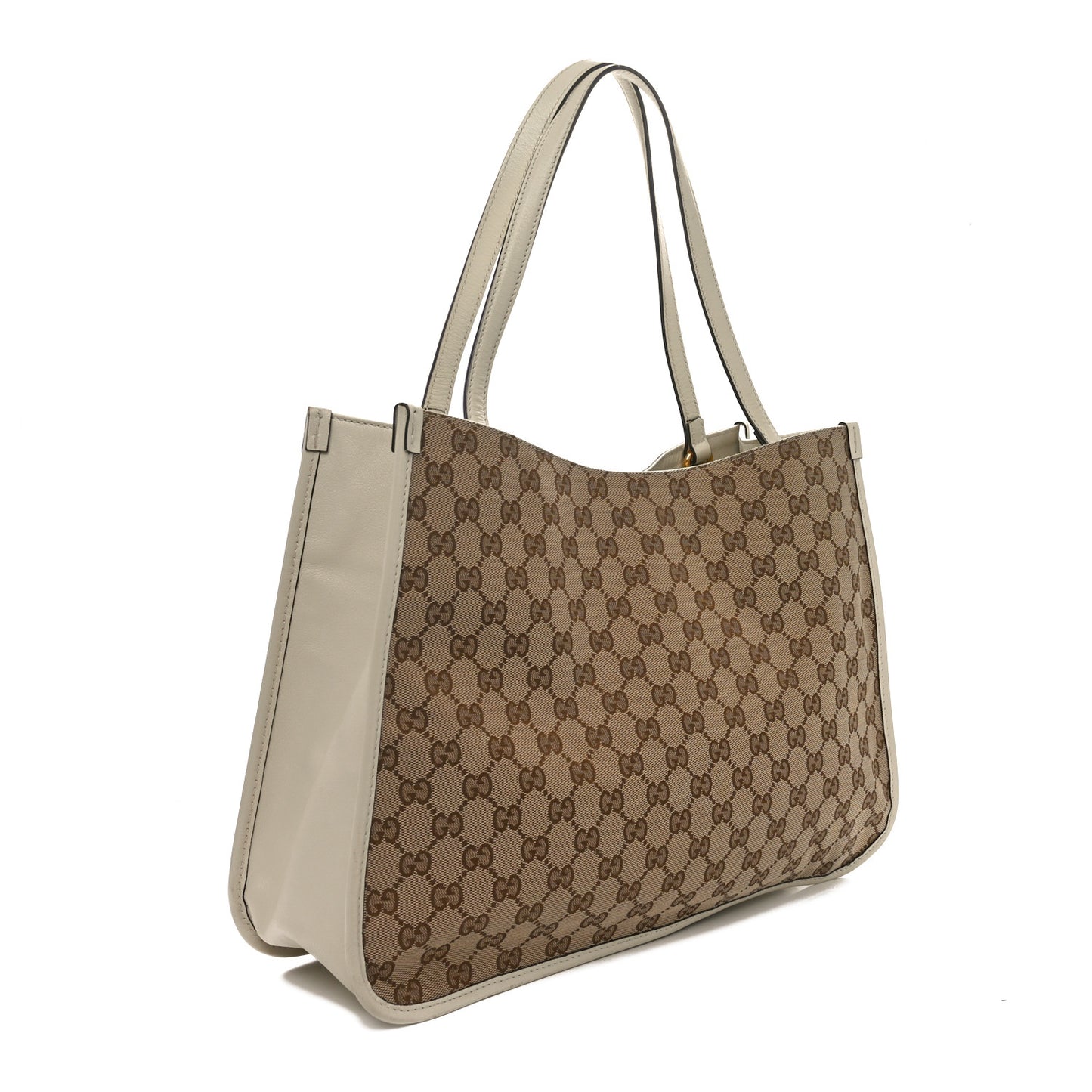 Monogram New Sakai Calfskin Lux Horsebit 1955 Tote Beige Ebony Mystic White