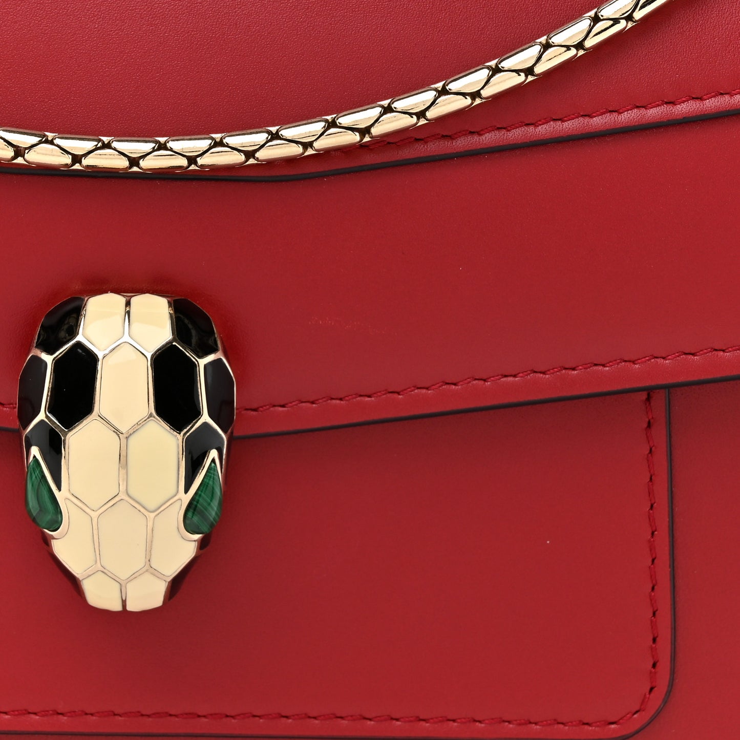 Calfskin Serpenti Forever Shoulder Bag Red