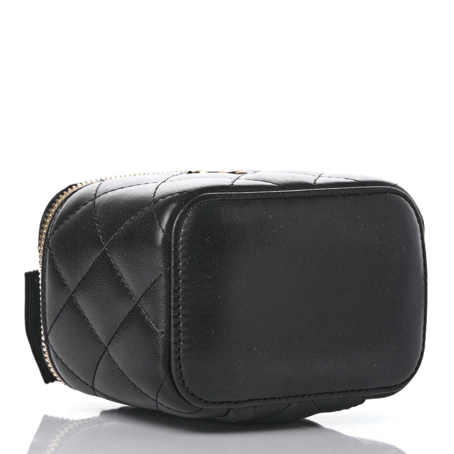Lambskin Quilted My Chanel Lady Vanity Case With Chain Black