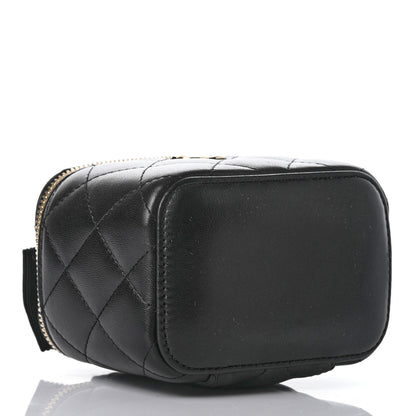 Chanel Lambskin Quilted My Chanel Lady Vanity Case With Chain Black 4 of 7