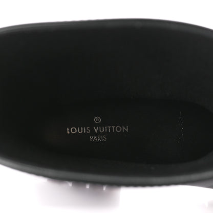 Louis Vuitton Rubber Embossed Monogram Drops Flat Half Boots 39 Black 7 of 7