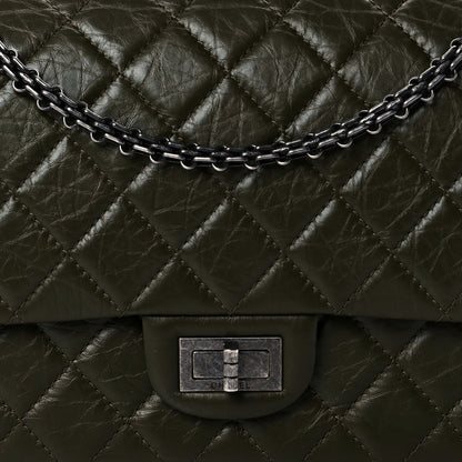 Chanel Aged Calfskin Quilted 2.55 Reissue 227 Flap Dark Green 8 of 10