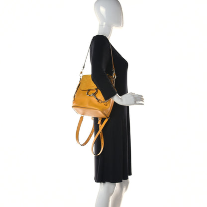 Chloe Suede Calfskin Small Faye Backpack Dusty Yellow 2 of 12