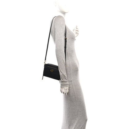 Christian Dior Grained Calfskin Caro Double Pouch Black 2 of 11