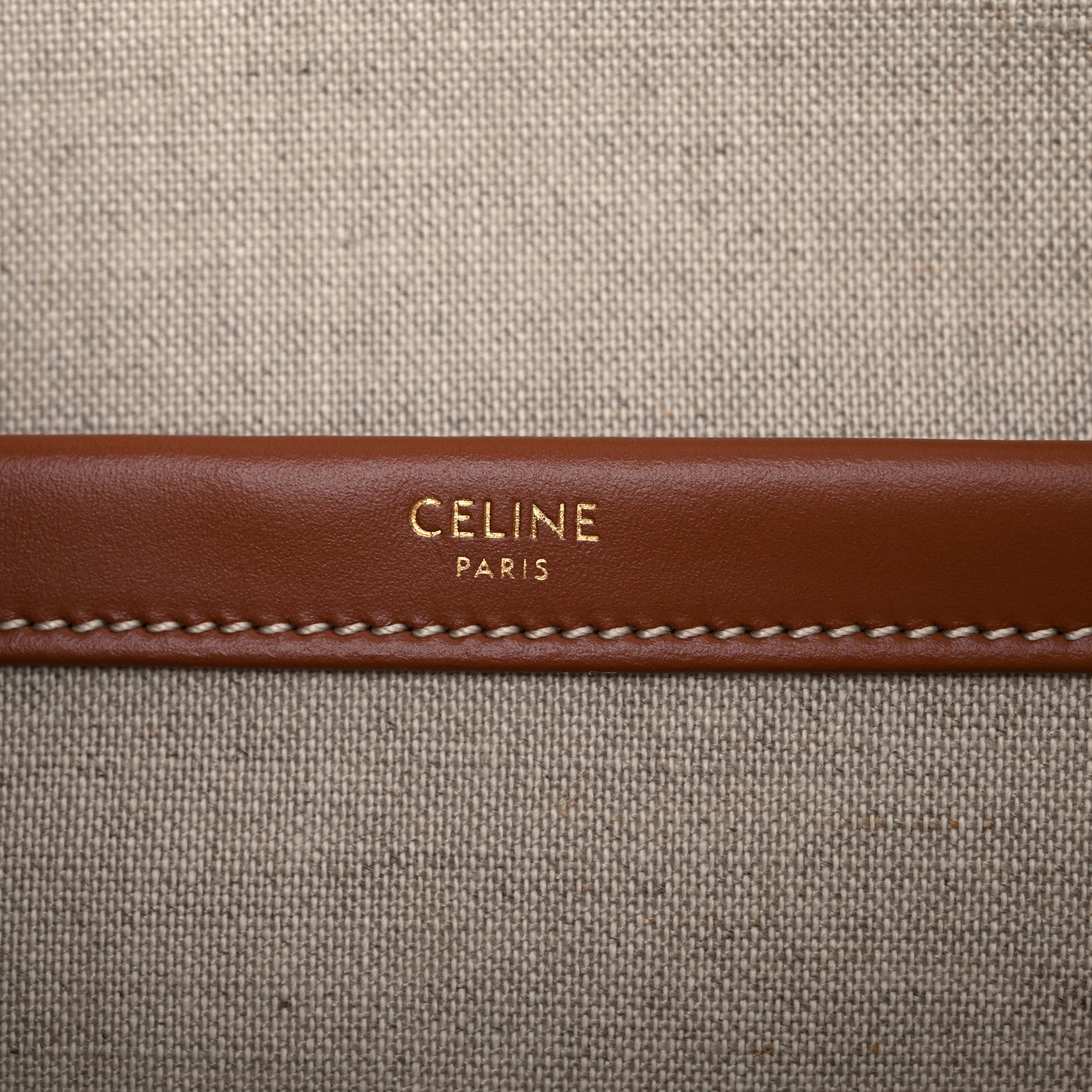 Celine Stripe Triomphe Large Cabas Thais Khaki Tan 6 of 12
