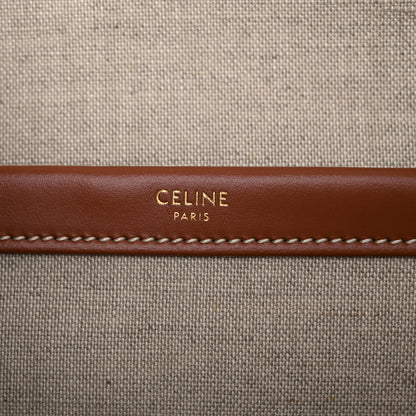 Celine Stripe Triomphe Large Cabas Thais Khaki Tan 6 of 12