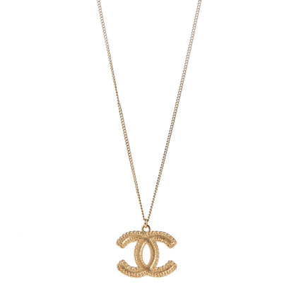 Chanel CC Necklace Matte Gold 1 of 6