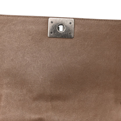 Chanel Grained Calfskin Quilted Medium Boy Flap Light Brown 15 of 16
