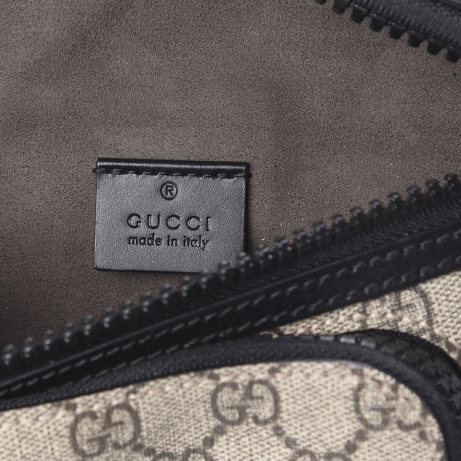 Gucci GG Supreme Monogram Belt Bag Black 6 of 10