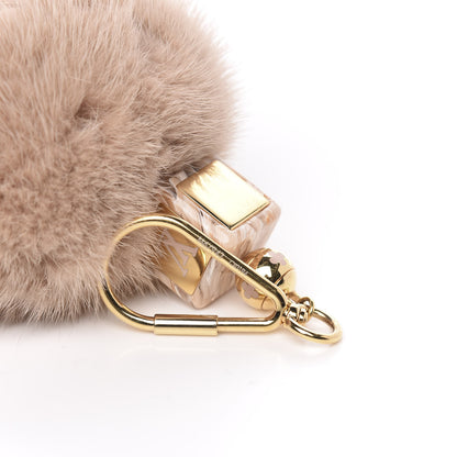 Louis Vuitton Mink Fur Fluffy Bag Charm Blush 3 of 3