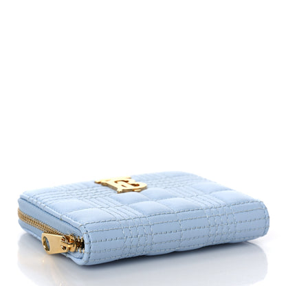 Burberry Lambskin Quilted Lola Wallet Pale Blue 4 of 9