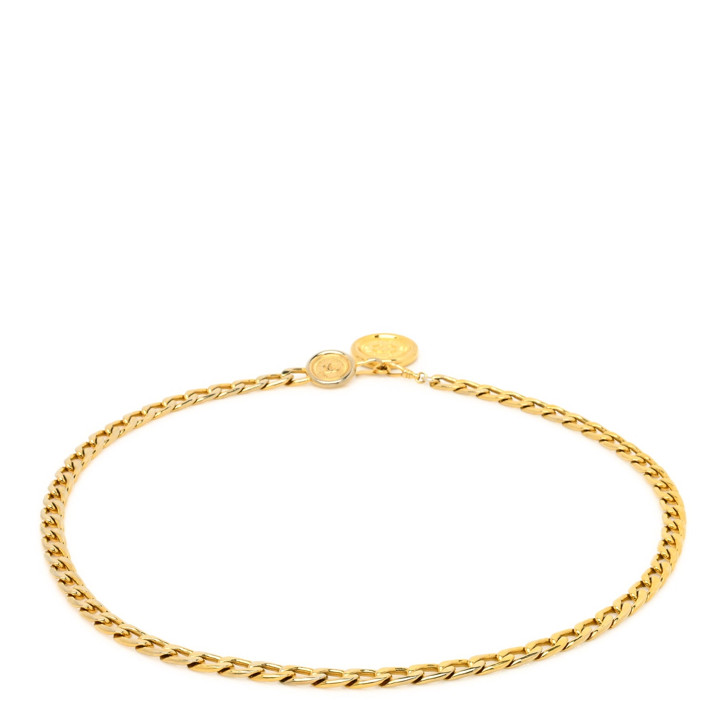 Chanel Metal Chain CC Medallion Belt Gold 2 of 4