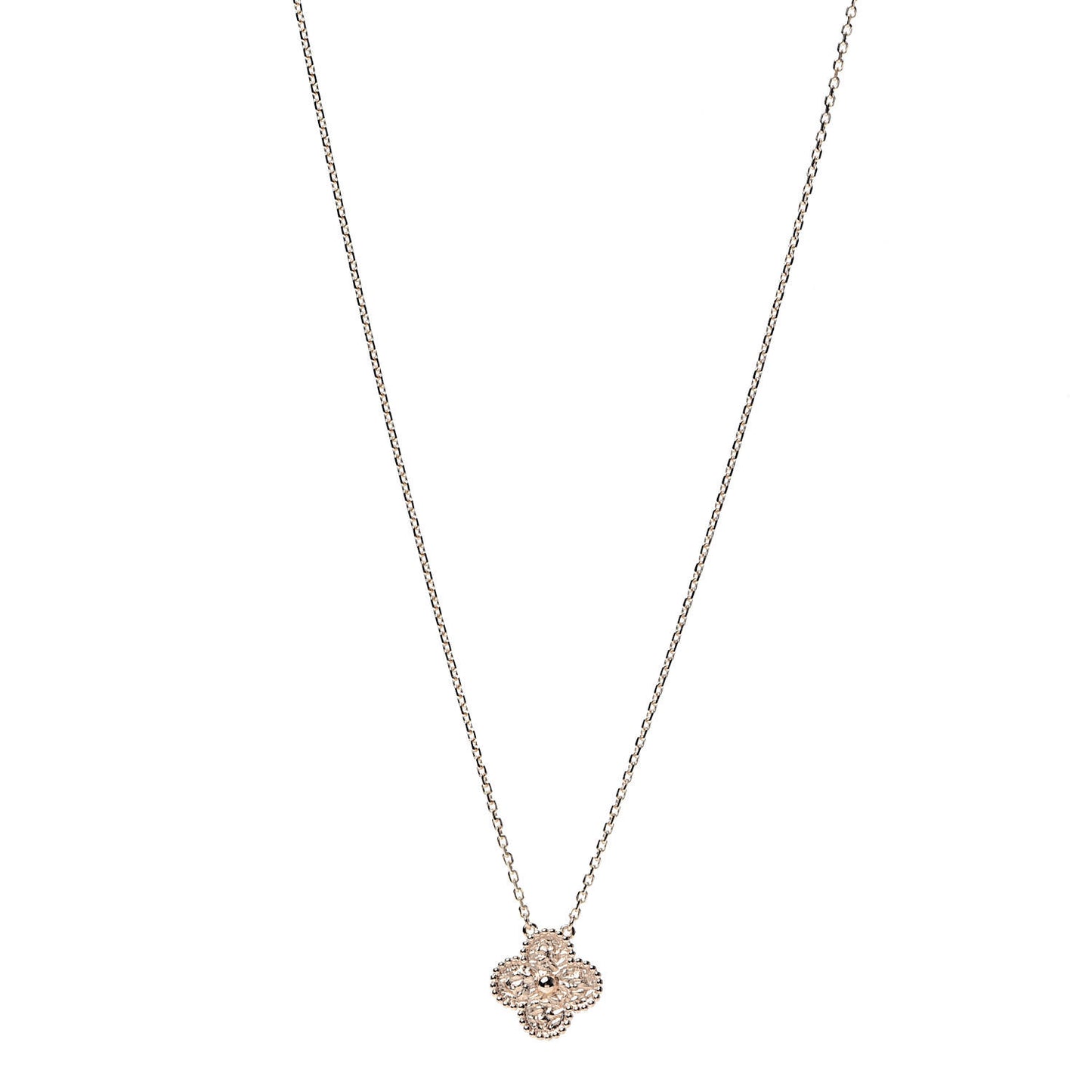 18K Rose Gold Vintage Alhambra Pendant Necklace