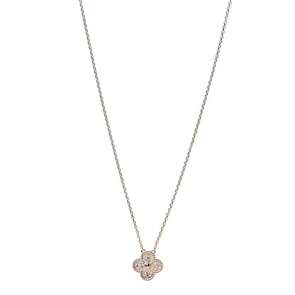 Van Cleef & Arpels 18K Rose Gold Vintage Alhambra Pendant Necklace 1 of 7