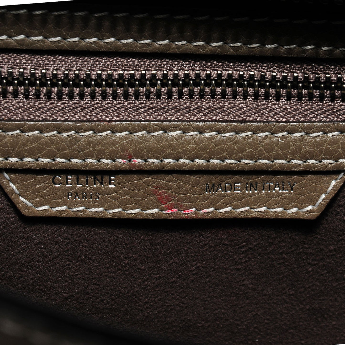Drummed Calfskin Micro Luggage Souris