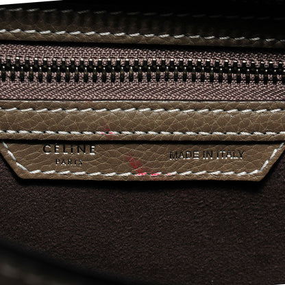 Celine Drummed Calfskin Micro Luggage Souris 7 of 9