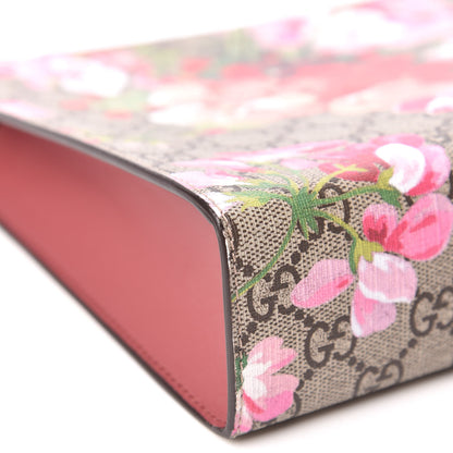 Gucci GG Supreme Monogram Blooms Large Cosmetic Case Beige Multicolor Dry Rose 8 of 12