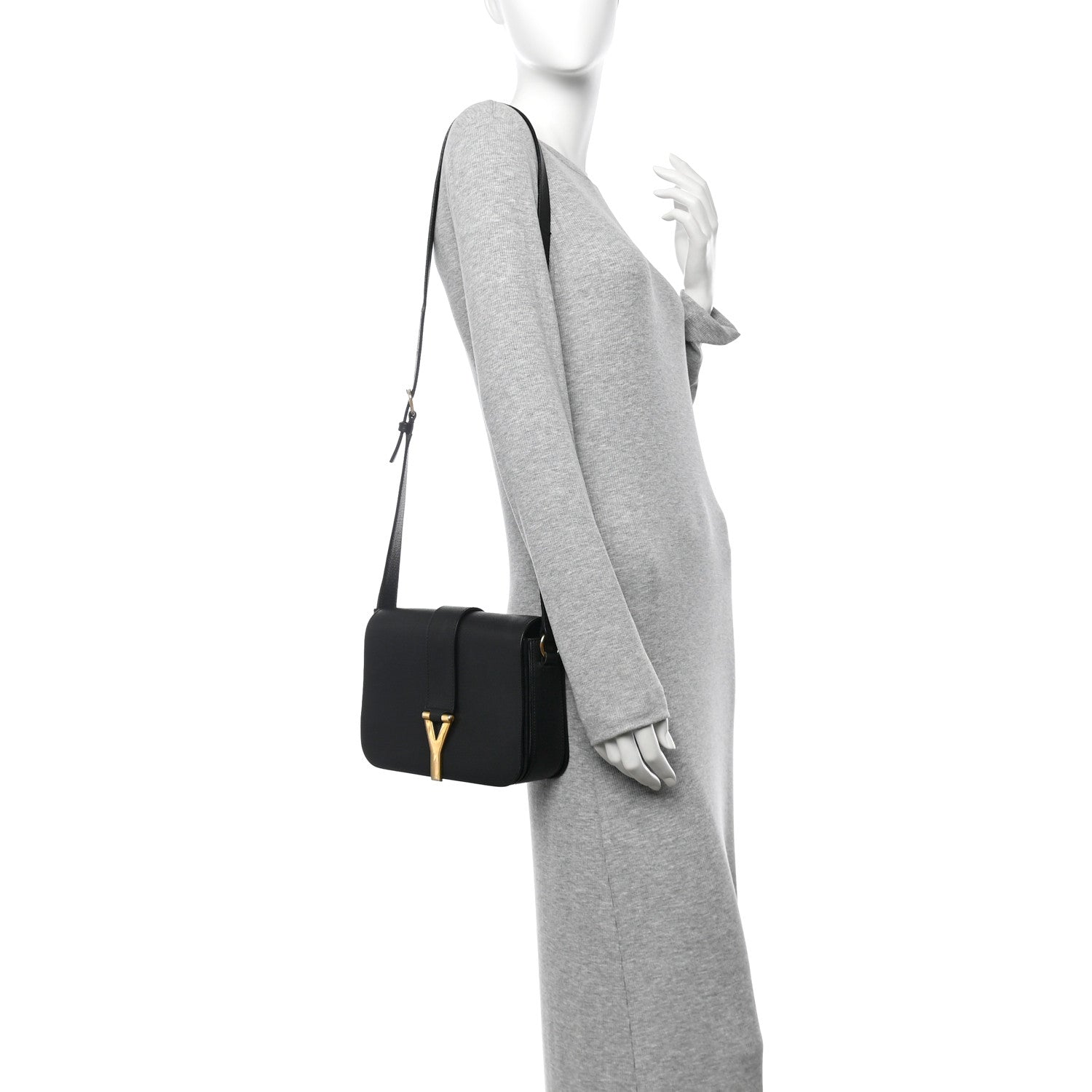 Saint Laurent Calfskin Classic Y Satchel Black 2 of 9