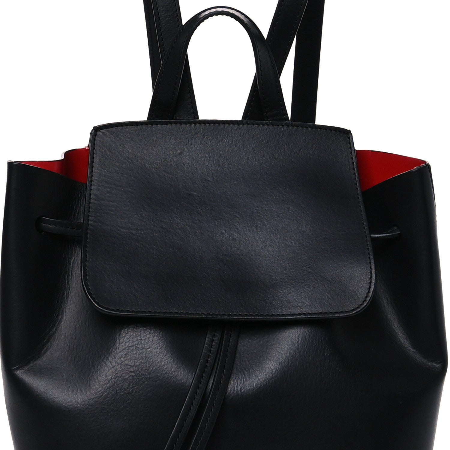 Mansur Gavriel Vegetable Tanned Calfskin Mini Backpack Black Flamma 8 of 13